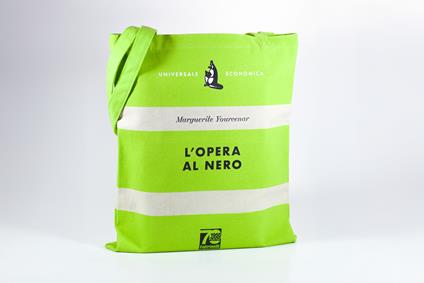 Borsa Shopper di tela Feltrinelli. L'opera al nero