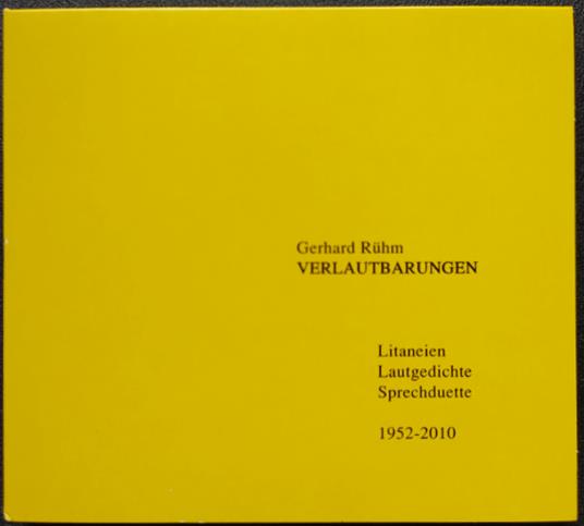 Verlautbahrungen - CD Audio di Gerhard Ruhm