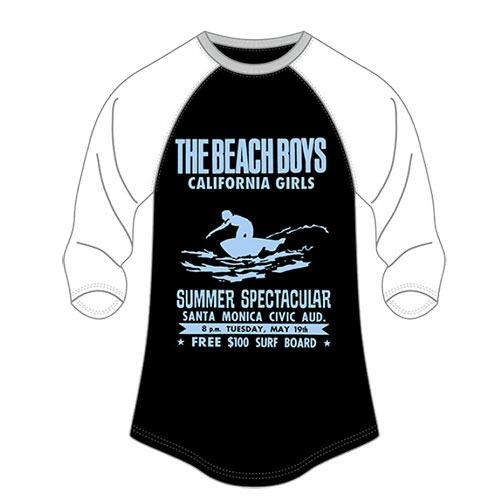 The Beach Boys Ladies Raglan Tee: Spectacular (14)