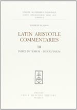 Latin Aristotle commentaries