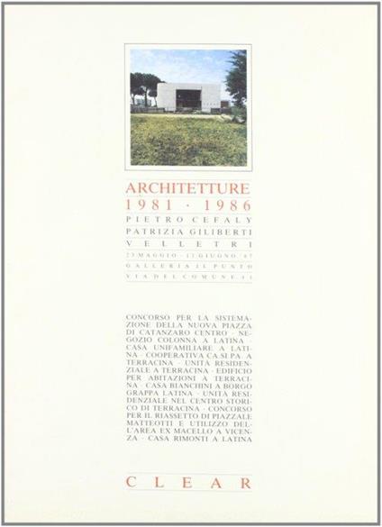 Architetture, 1981-1986 - copertina