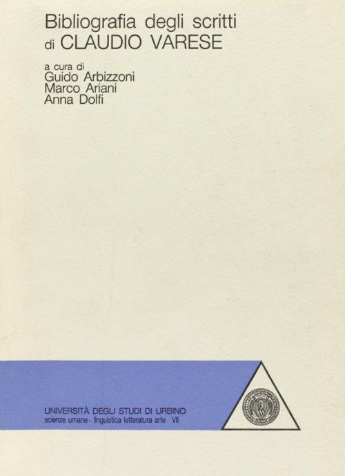 Bibliografia degli scritti di Claudio Varese - copertina