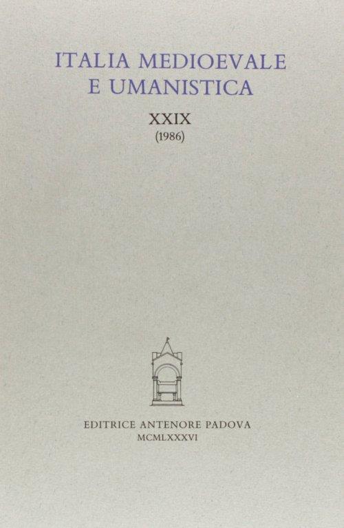 Italia medioevale e umanistica - copertina