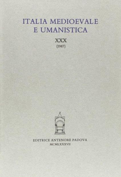 Italia medioevale e umanistica - copertina