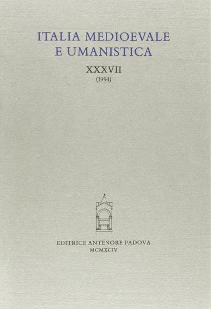 Italia medioevale e umanistica - copertina