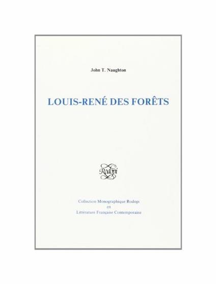 Louis-Rene des Forets - copertina