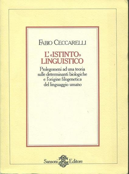 L' Istinto Linguistico - Fabio Ceccarelli - copertina
