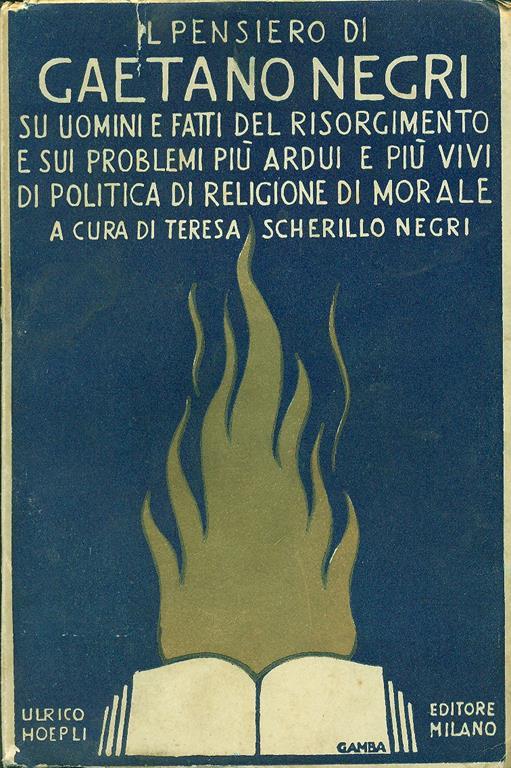 Il Pensiero di Gaetano Negri - Negri - copertina