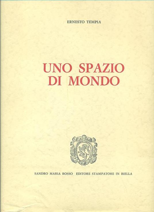 Uno Spazio di mondo - Ernesto Tempia - copertina