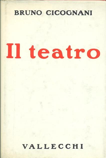 Il Teatro - Bruno Cicognani - copertina