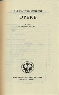 Alessandro Manzoni. Opere. Vol 53.