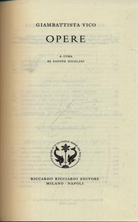 Giambattista Vico. Opere. Vol. 43