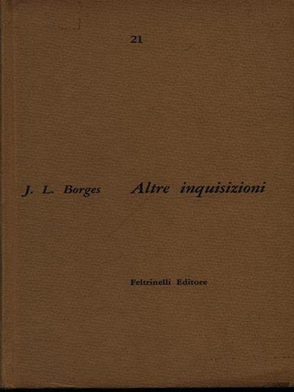 Altre Inquisizioni - Jorge L. Borges - copertina