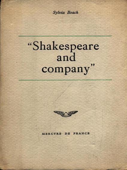 Shakespeare And Company - Sylvia Beach - copertina
