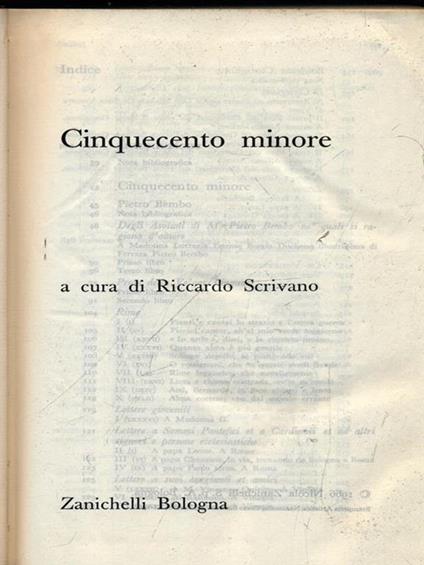 Cinquecento minore - Riccardo Scrivano - copertina