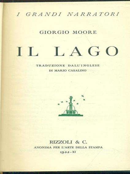 IL Lago - G.F. Moore - copertina