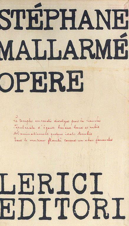 Opere di: Mallarmè, Stephane - copertina