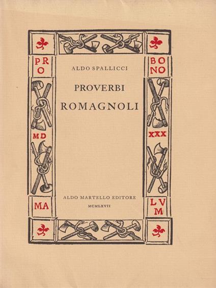 Proverbi romagnoli - Aldo Spallicci - copertina