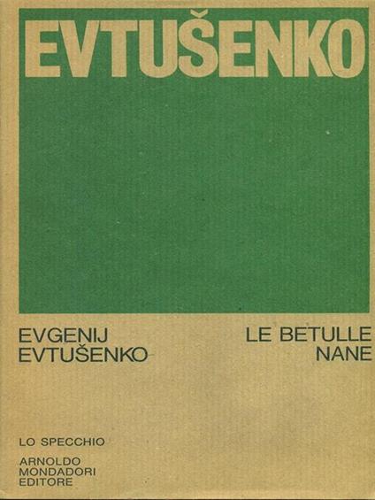 Le betulle nane - Evgenij Evtusenko - copertina