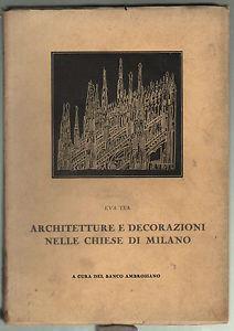 Architetture E Decorazioni Nelle Chiese Di Milano - Eva Tea - copertina
