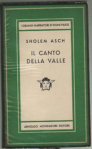 Canto della valle - Sholem Asch - copertina