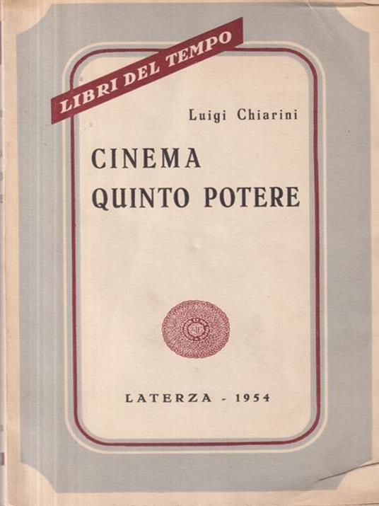 Cinema quinto potere - Luigi Chiarini - copertina