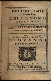 Dell'ultimo E Beato Fine Dell'huomo