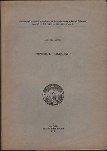 Empedocle d'Agrigento - Augusto Guzzo - copertina