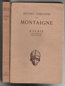 Essais. Libro 1°. Vol.I e II - Michel de Montaigne - copertina