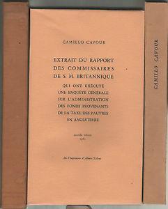 Extrait du rapport des commissaires de S. M. Britannique - Camillo Cavour - copertina