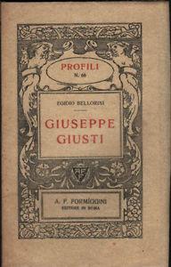 Giuseppe Giusti - Egidio Bellorini - copertina