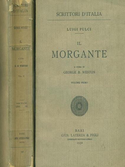 Il Morgante 2 Volumi - Luigi Pulci - copertina