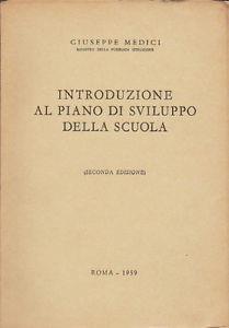 Introduzione al piano di sviluppo della scuola - Giuseppe Medici - copertina