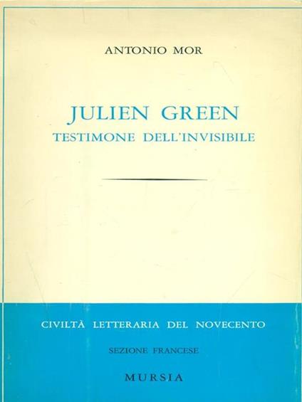 Julien Green - Antonio Mor - copertina