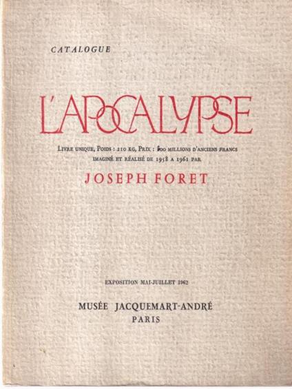 L' apocalypse - Joseph Foret - copertina