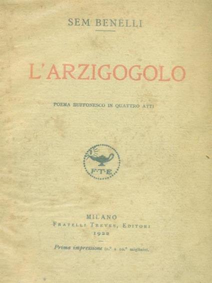L' arzigogolo - Sem Benelli - copertina
