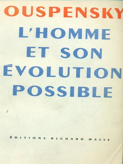 L' homme et son evolution possible - P. D. Ouspensky - copertina