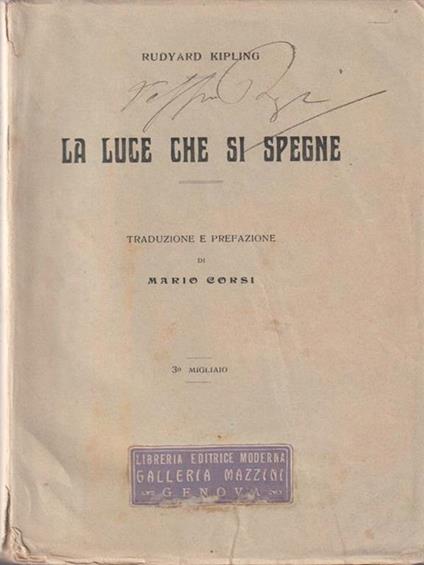 La Luce Che Si Spegne - Rudyard Kipling - copertina