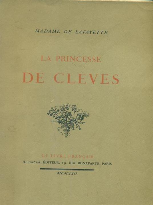 La Princesse De Cleves - M. Madeleine La Fayette - copertina