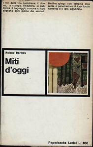 Miti d'oggi - Roland Barthes - copertina