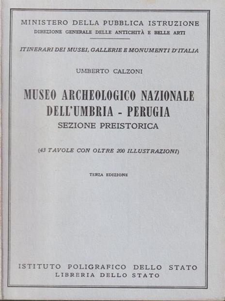 Museo archeologico nazionale dell'Umbria - Umberto Calzoni - copertina