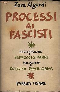 Processi ai fascisti - Zara Algardi - copertina