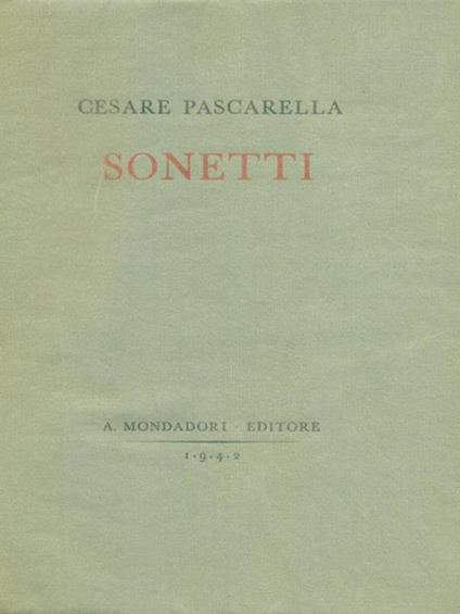 Sonetti - Cesare Pascarella - copertina