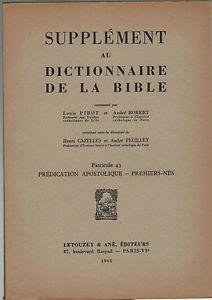 Supplement au dictionnaire de la Bible fascicule 43 - copertina