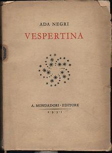 Vespertina - Ada Negri - copertina