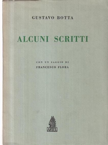 Alcuni scritti - Guido Botta - copertina