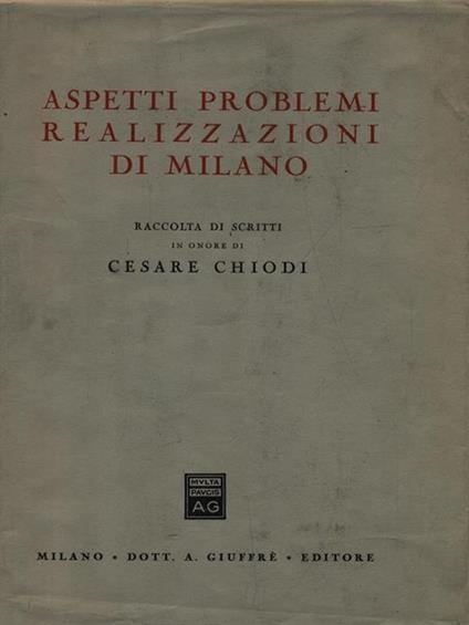 Aspetti problemi realizzazioni di Milano - copertina