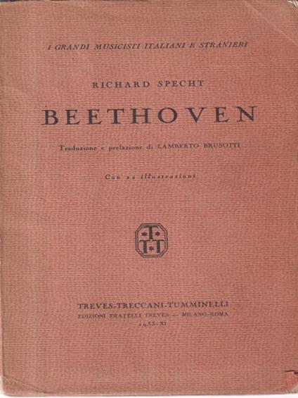 Beethoven - Richard Specht - copertina
