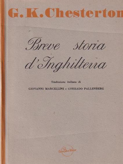 Breve Storia D'Inghilterra - Gilbert K. Chesterton - copertina