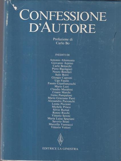 Confessione D'Autore - copertina